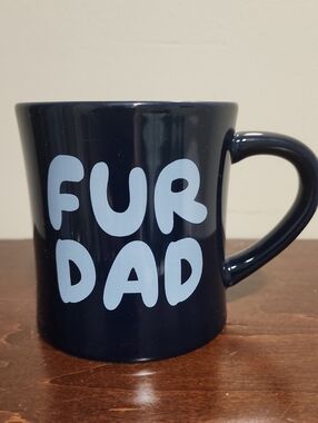 Indigo Navy Ceramic Mug with White Logo